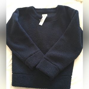 Teddy Cropped Sherpa Pullover